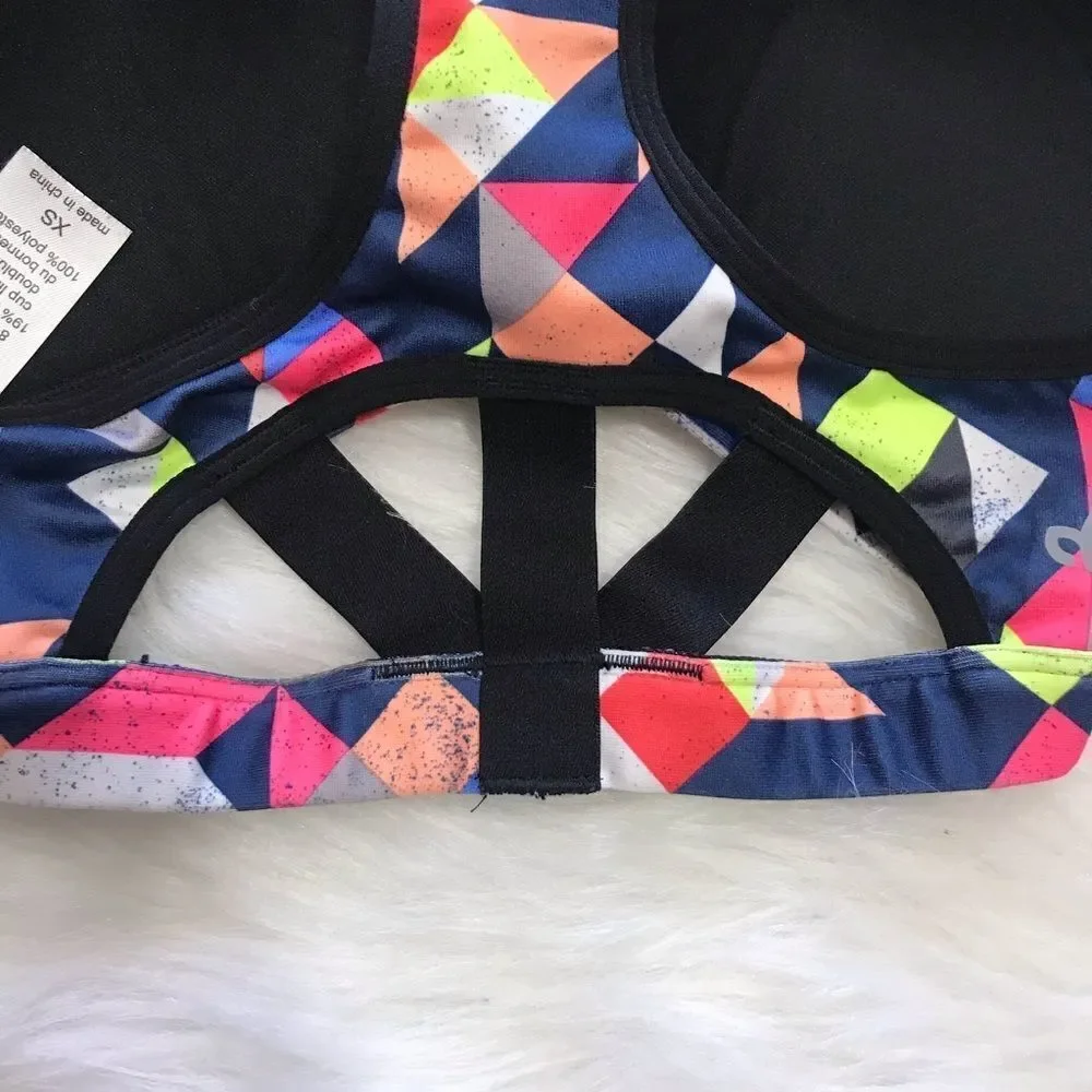 Maurice’s All in‎ Motion Sports Bra XS multicolored Strappy back